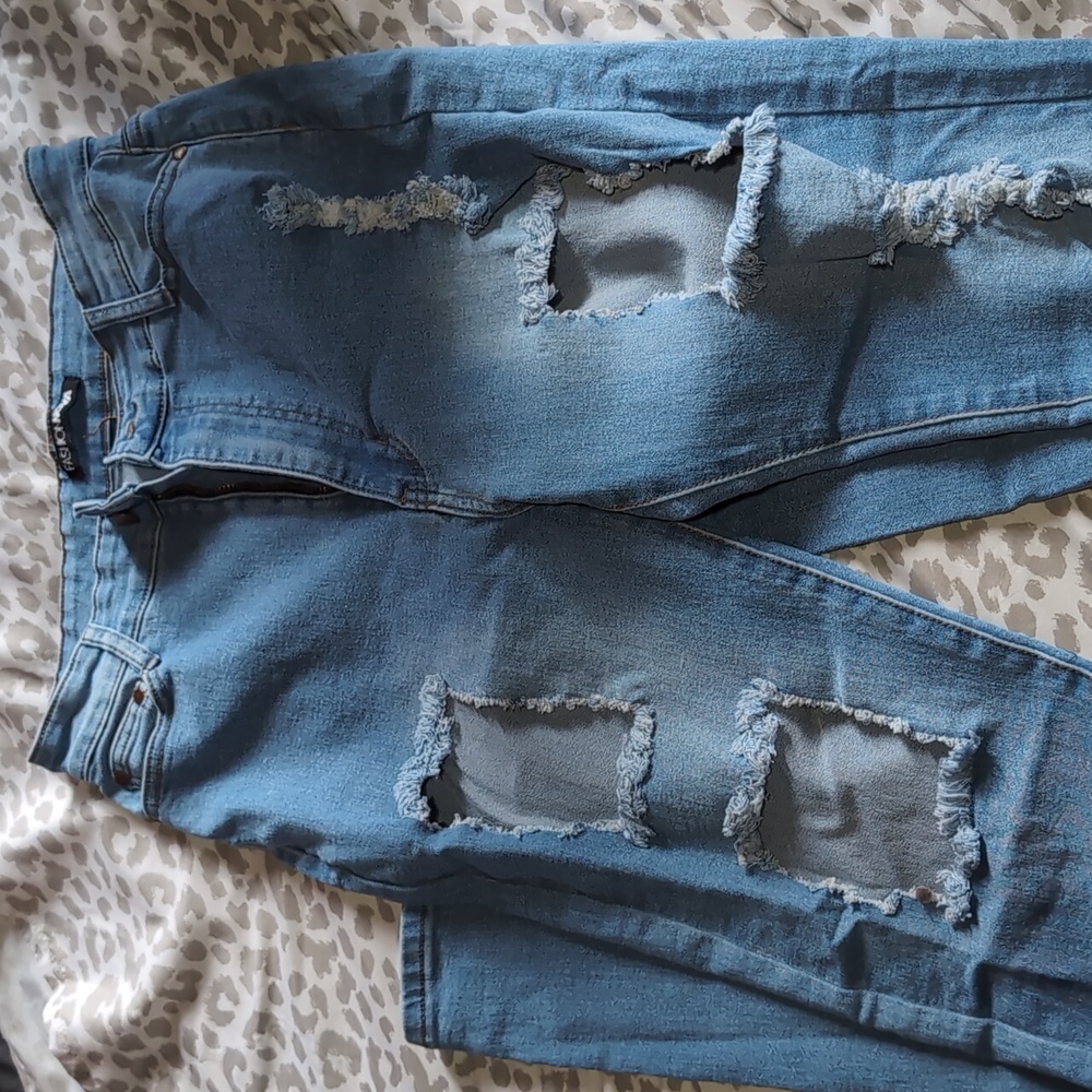 Fashion Nova Mega Distressed Skinny Jeans